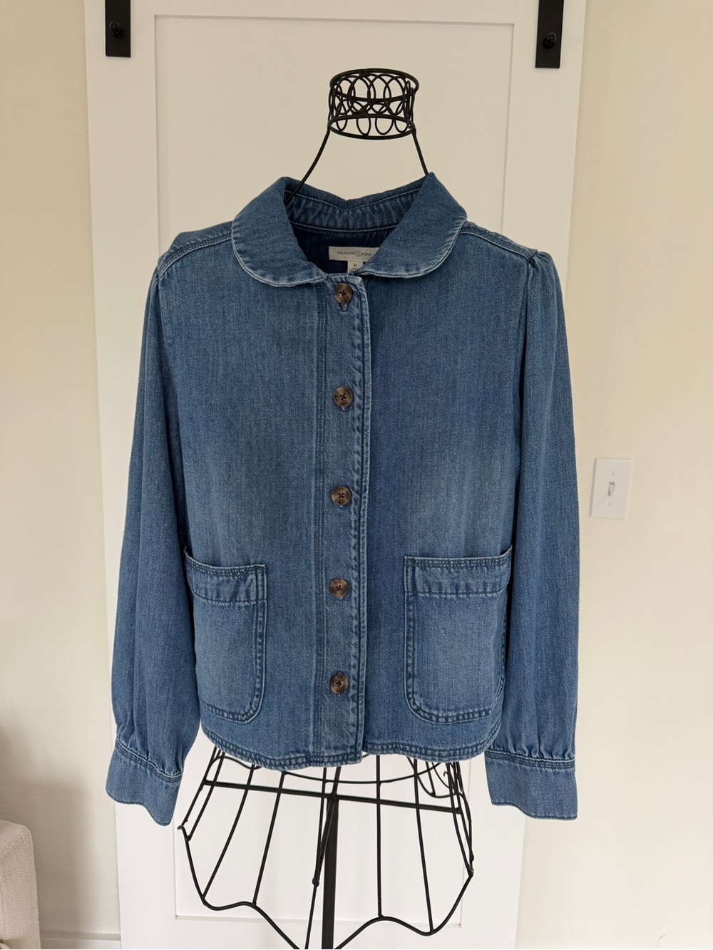 Treasure & Bond Light Blue Denim Button Jacket